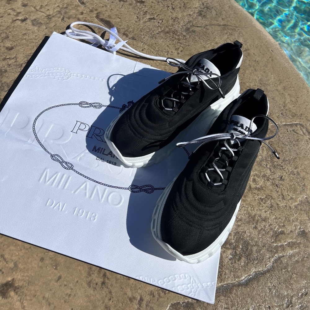 Prada Black and White Women's Sneakers